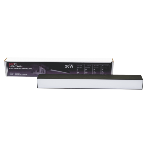 20W black linear LED luminaire LIMAN100_Emergency